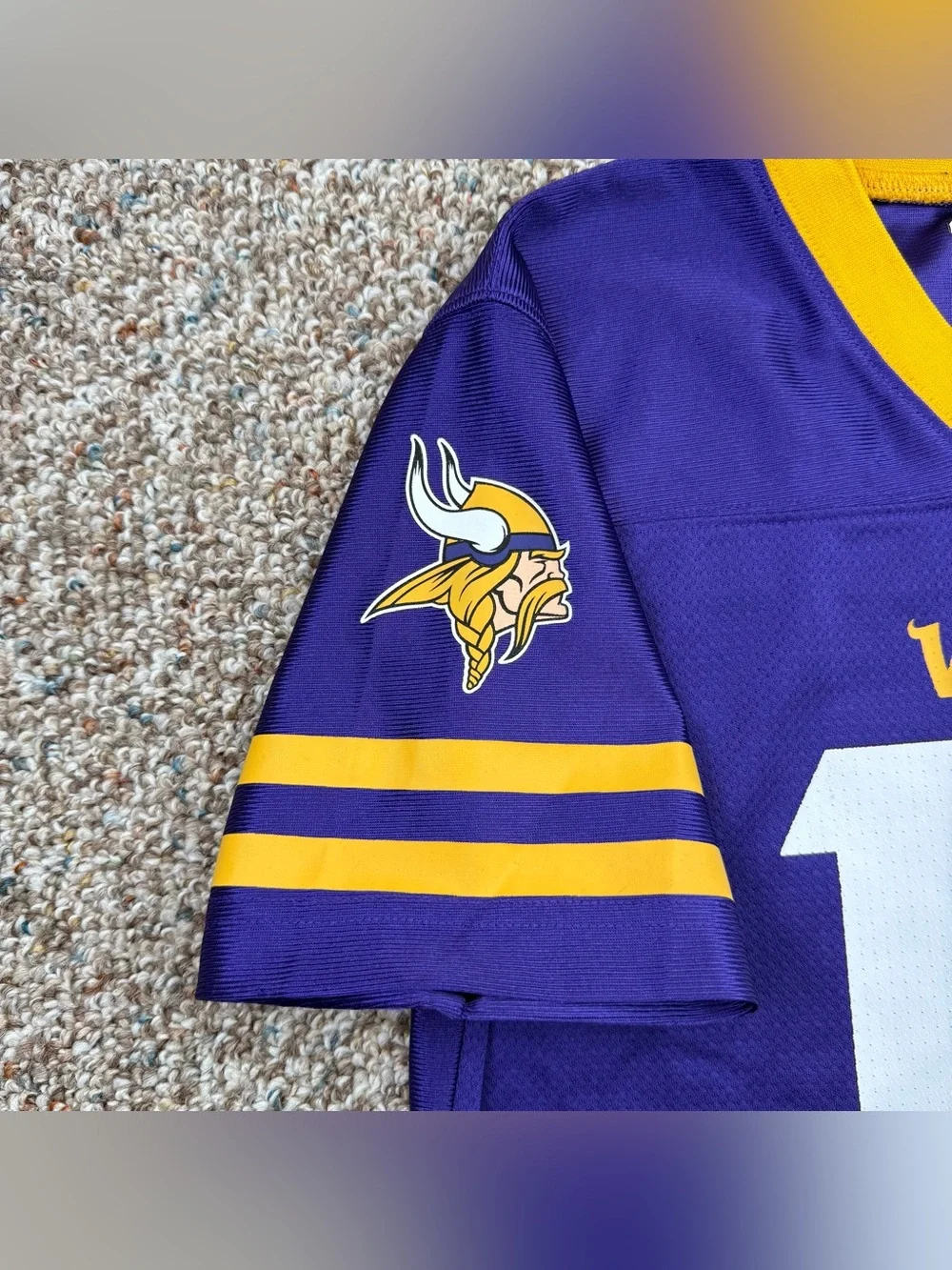 Boys Minnesota Vikings Justin Jefferson Purple #18 NFL Football Jersey YOUTH L